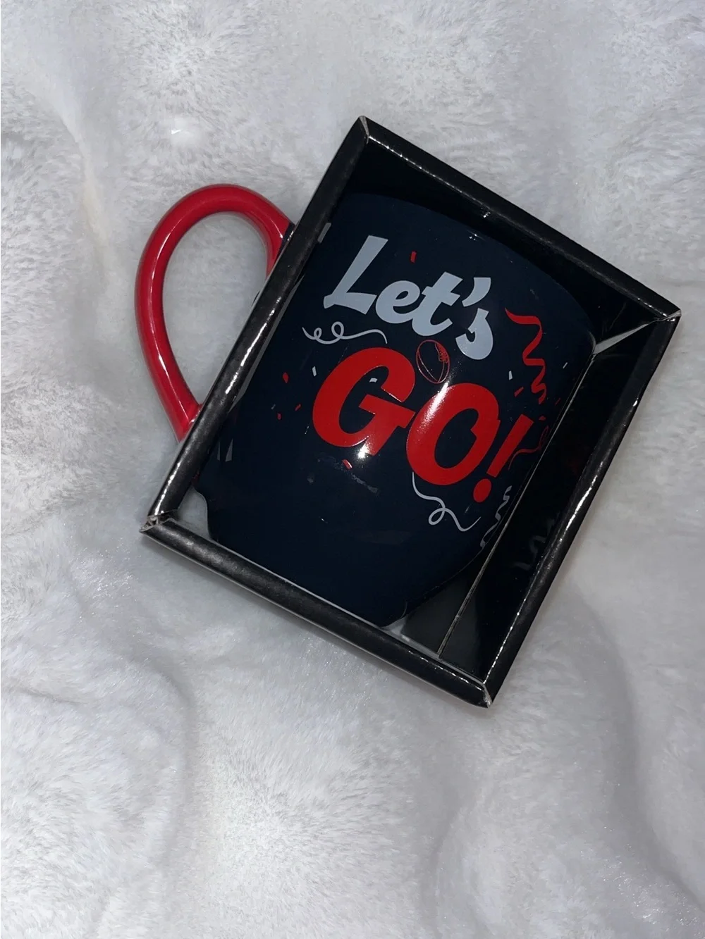 Navy & Red Football Team Ceramic Coffee Mug